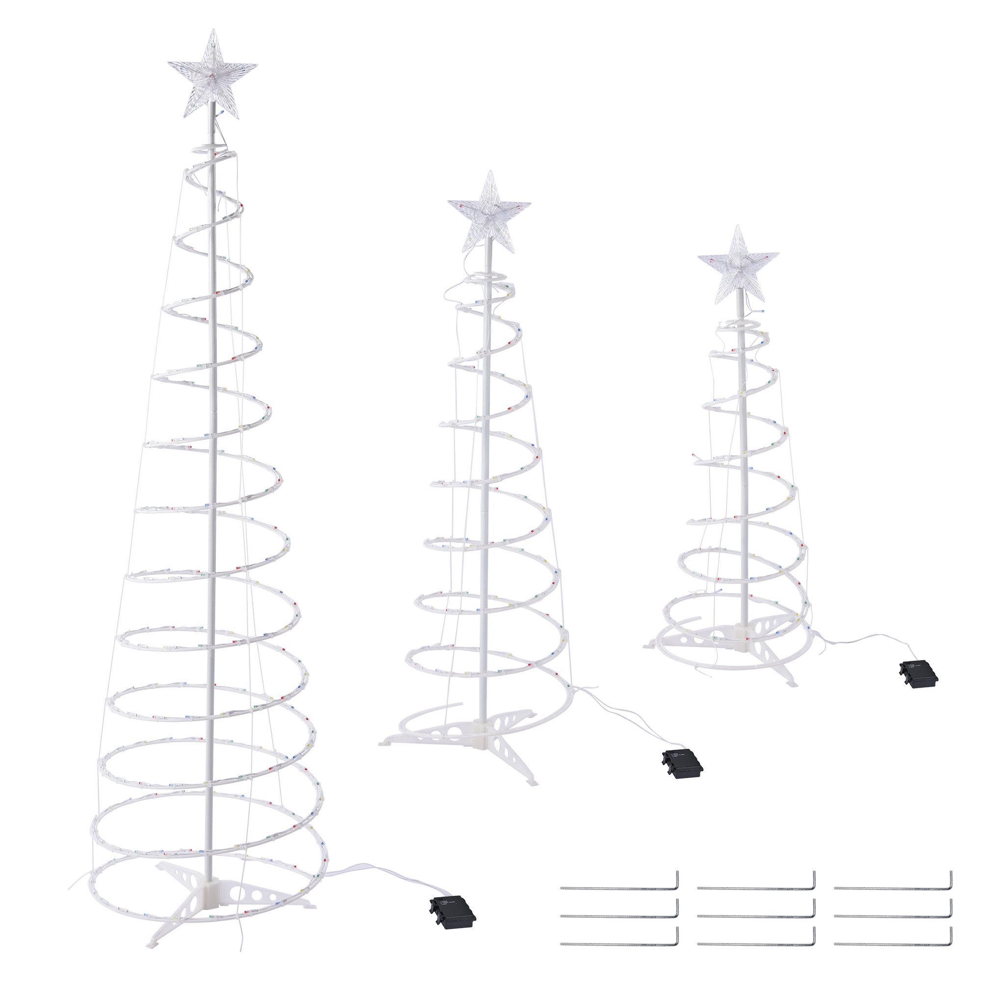 3/4/6FT Battery Lighted Spiral Christmas Trees/RGBY 3/4/6FT Battery Lighted Spiral Christmas Trees/RGBY