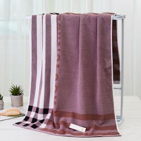Non Shedding Quick Drying Cotton Towel (Option: Coffee-70x140cm)