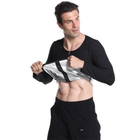 Men's Corset Tummy Control Fitness Sweat (Option: Silver coated-4XL to 5XL)