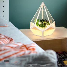 Simple Hollow Out Diamond Table Lamp Bedside (Option: White-A-EU)