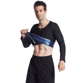 Men's Corset Tummy Control Fitness Sweat (Option: PU blue-4XL to 5XL)