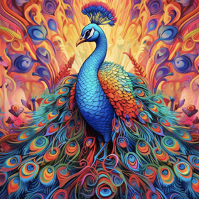 Paper Lion Head And Peacock Puzzle (Option: Peacock-1000pcs)