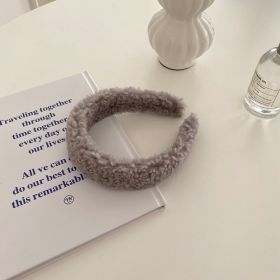 Women's Fashion Temperament Lambswool Hair Band (Color: Grey)