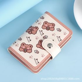 Cute Cartoon Card Case Female Large Capacity Multi-card (Option: Hamburger bear)