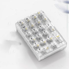 Fashionable Wireless Three-mode Transparent Numeric Keypad (Option: Fully transparent-Icy Shaft-USB)