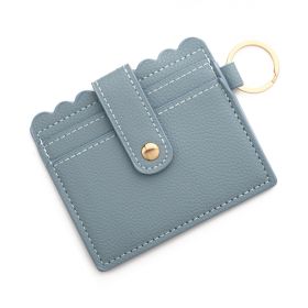 Women's Fashion Simple Leather Wallet Coin Purse (Option: C8 Grey Grey Blue)