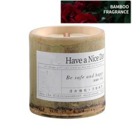 Indoor Long-lasting Bamboo Fragrance Aromatherapy Candle Gift (Option: Velvet Rose-L)