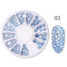 Flat Bottomed Glass Crystal Nail Drill (Option: Style03)