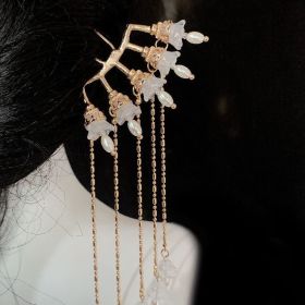 Hanfu Accessories Bell Orchid Flower Hairpin (Option: Snow branch-B-A pair)