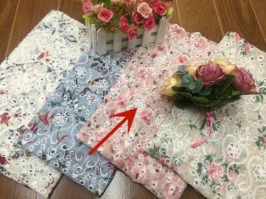 Antique Hanfu Chiffon Printing Embroidery Lace Fabric (Option: Pink-4yard)