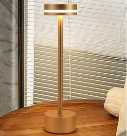 Touch Table Lamp For Home Wireless Charging (Option: Gold-USB)
