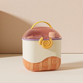 Convenient Compartmentalized Milk Powder Box Sealed Against Moisture (Option: Fantasy Orange-550ML)