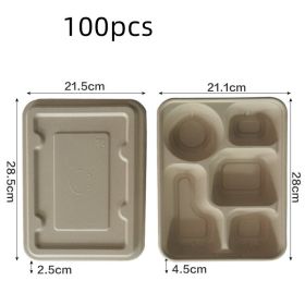 Disposable Biodegradable And Environmentally Friendly Lunch Box (Option: 14 Style-100PCS)