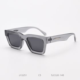 Fashion Personality Polarized Sunglasses Female (Option: Clear grey C5)