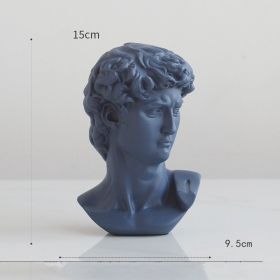 Creation Of Literary Figures Head Plaster Small Ornaments Desktop Decoration (Option: Blue David-S)