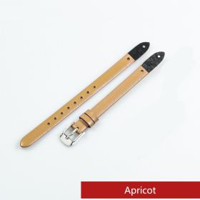 Fashion Cowhide 8mm Women's Watch Band (Option: Apricot-8mm silver buckle)