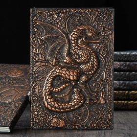 Vintage Anaglyph Dragon Notebook Retro Planner Bronze (Option: Red Antique Copper-A5)