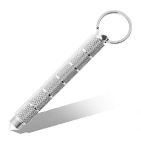 Pen-shaped Key Stick Non-retractable Break The Window To Escape (Color: Silver)