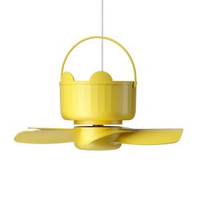 Remote Control Portable Electric Fan (Option: Yellow-USB)