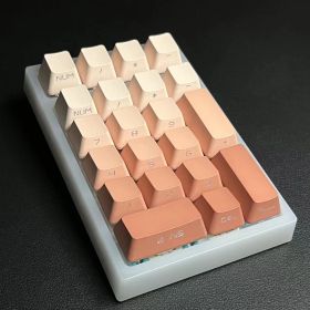 Tri-mode Digital Machine Keyboard Arm Wireless Bluetooth (Option: Blush Side Engraving-Cyan Shaft-USB)