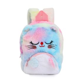 Children's Cartoon Kindergarten Backpack Cute (Option: Cat color)