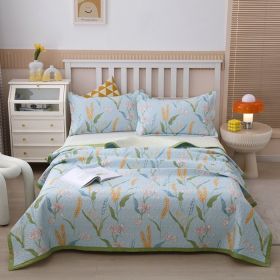 New Cotton Bed Cover Three-piece Set (Option: Rice fragrance-Single Bed Cover 150x200cm)