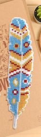 Handmade Plastic Board Feather Bookmark (Option: Blues wind)