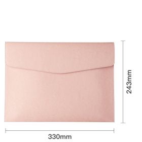 Office Leather File Bag A4 (Color: Pink)