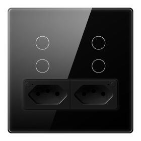 WiFi Wall Light With Socket (Color: Black)