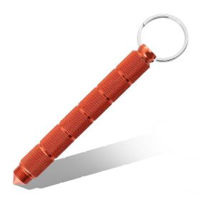 Pen-shaped Key Stick Non-retractable Break The Window To Escape (Color: Orange)