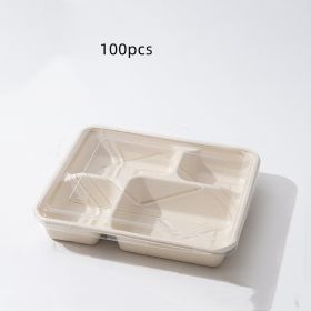 Disposable Biodegradable And Environmentally Friendly Lunch Box (Option: 6 Style-100PCS)