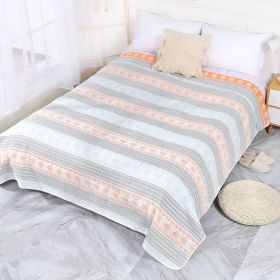 Soft Cooler Cotton Cover Blanket Washable (Option: Fishbone-80x130CM)