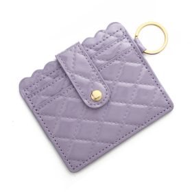 Women's Fashion Simple Leather Wallet Coin Purse (Option: D3 Diamond Purple)