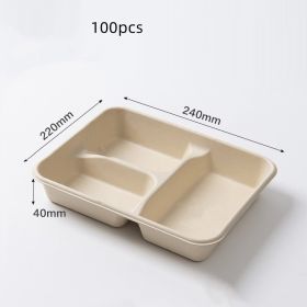 Disposable Biodegradable And Environmentally Friendly Lunch Box (Option: 7 Style-100PCS)