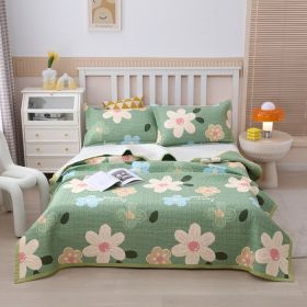 New Cotton Bed Cover Three-piece Set (Option: Spring garden-Single bed cover 230x250cm)