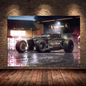 Art Picture Canvas Painting Rogue Hunter Hot Stick Tuned Car Painting (Option: PF1461type-10x15cm)