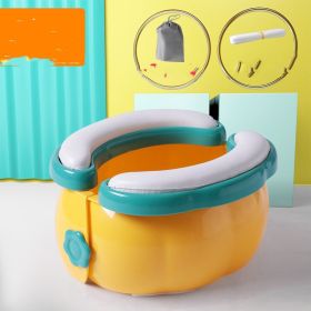 Portable Foldable Toilet For Children Going Out (Option: Yellow-Cushion)