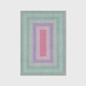 Abstract Watercolor Gradient Morandi Yellow Ash Blue Pink Bedroom Bed Rug (Option: Green-150x200cm)