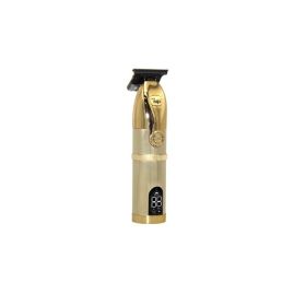 Simple And Creative Carving LCD Digital Display Hair Clipper (Color: gold)