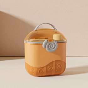 Convenient Compartmentalized Milk Powder Box Sealed Against Moisture (Option: Orange-550ML)