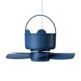 Remote Control Portable Electric Fan (Option: Blue-USB)