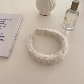 Women's Fashion Temperament Lambswool Hair Band (Color: White)