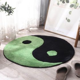 New Bedroom Round Gossip Carpet (Option: Green black-100cm)
