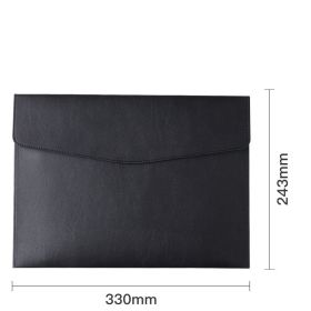 Office Leather File Bag A4 (Color: Black)