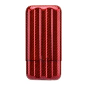 Three Pack Of Carbon Fiber Cigar Pipes (Color: Red)