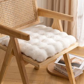 Light Luxury Thickened Plush Cushion (Option: Cream white-Square 50X50CM)