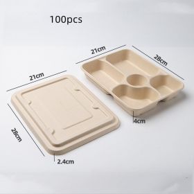 Disposable Biodegradable And Environmentally Friendly Lunch Box (Option: 17 Style-100PCS)