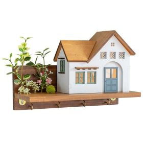 Wall Decoration Cute Key Wooden Storage Rack (Option: Style E)