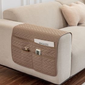 With Storage Pocket Sofa Hand Towel Magazine Management Bag (Option: Waterproof ear brown)