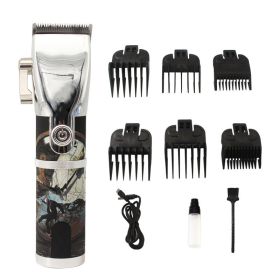 USB Charging LCD Digital Display All Metal Hair Clipper (Option: Where is the time to go A mode-USB)